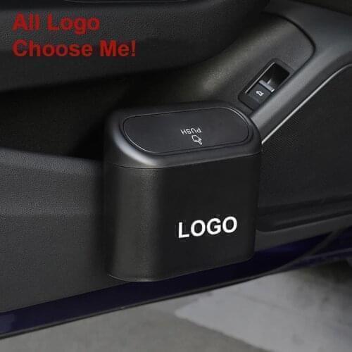 For Tesla BMW Audi Mercedes Benz Toyota Car Trash Bin Hanging Vehicle Garbage Dust Case Storage Box Trash Can Auto Accessories