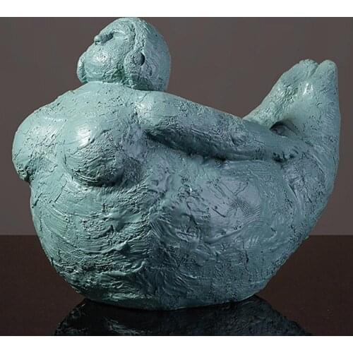 Modern Fat Lady Statuette Funny Simple Madame Yoga Resin Statue Sculptures Innovative Home Bedroom Desktop Decor For Gift