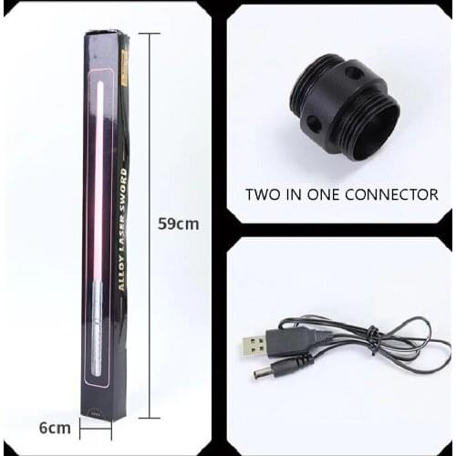 80CM Length Lightsaber RGB 7 Color Changing Metal Handle PC Blade Can be Heavy Dueling Cosplay Stage Props Laser Sword