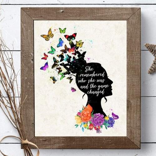 Inspirational Wall Art Home Decor Positive Quote Motivational Encouragement Gifts for Women Poster Teens Bedroom, Living Room