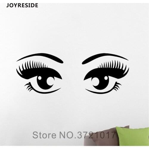 JOYRESIDE Sexy Eye Wall Hot Woman Decals Vinyl Sticker Girl Room Design Interior Bedroom Living Room Decoration Art Mural A1629