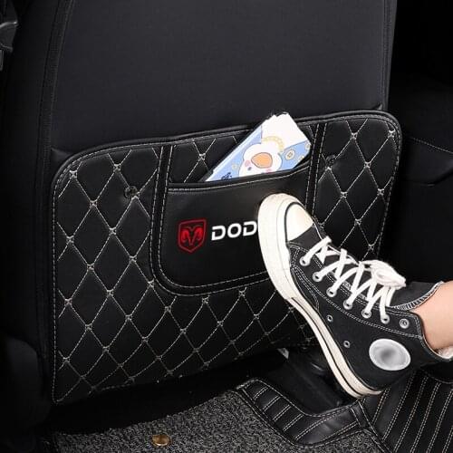 Car Seat Back Anti-Child Kick Pad Anti-Dirty Leather Covers Auto Accessories For Dodge Journey Charger Challenger Caliber Nitro