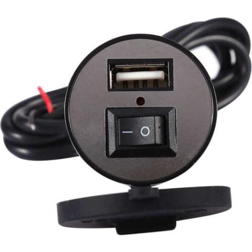 USB Charger Motorcycle Mobile Phone Power Supply Charger Waterproof Port Socket 12V