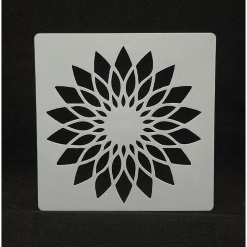 13*13 FLower pvc Layering Stencils for DIY Scrapbooking/photo album Decorative Embossing DIY Paper Cards Crafts