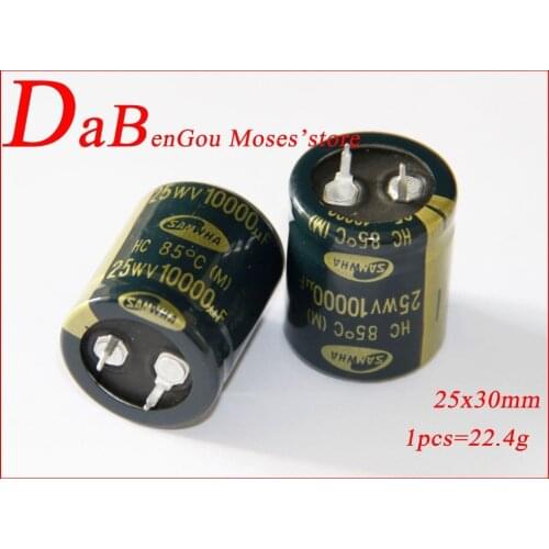25v 10000uf 100% Original New SAMWHA Electrolytic Capacitor Radial capacitance 25x30mm