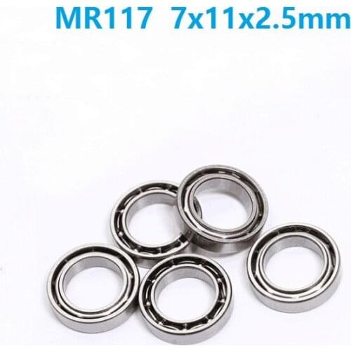 500pcs/lot MR117 677 Open Type Deep Groove Ball Bearing 7*11*2.5mm 7x11x2.5mm