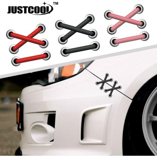Car Sticker Shoelace Bumper Reflective 2 Styles 3 Colors Decal Electric Bicycle Ebike Motorcycle Auto Car Accessories Decoration