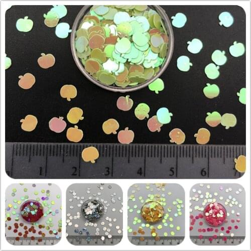 30g 5mm Apple Shape Loose Sequins Glitter Paillettes For DIY Nail Craft,Craft Making, Wedding Decoration confetti,Kids DIY