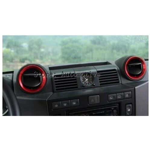 For Land Rover Defender 110 2015 2016 Aluminum Alloy Car Interior Air Conditioning Outlet Vent Ring Trim Car Accessories Parts