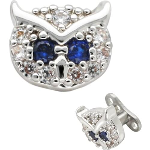 JHJT MUSI G23 Titanium Dermal Anchor Cubic Zirconia Body Jewelry Skin Piercing