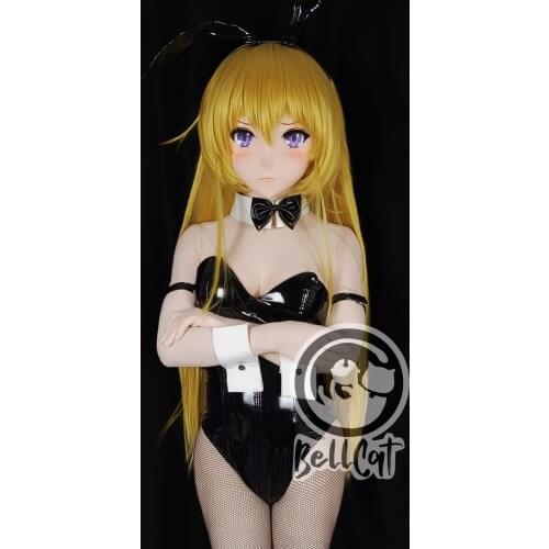L-DANG 01) Resin Cross-Dress Lolita Girl Head BID Doll Mask Japanese Anime Production.I.G Yuzuriha Inori Kigurumi Mask Cosplay