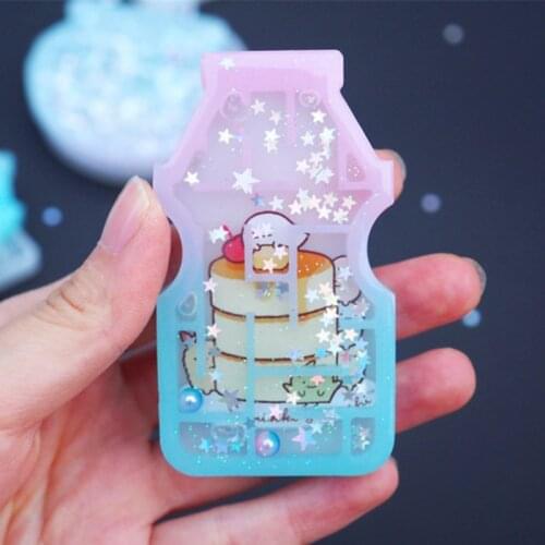 Magische Doolhof Shaker Charm Siliconen Mal Kawaii Decoden Mold Sieraden Epoxyhars Art Sieraden Maken Gereedschap Epoxyhars Mall