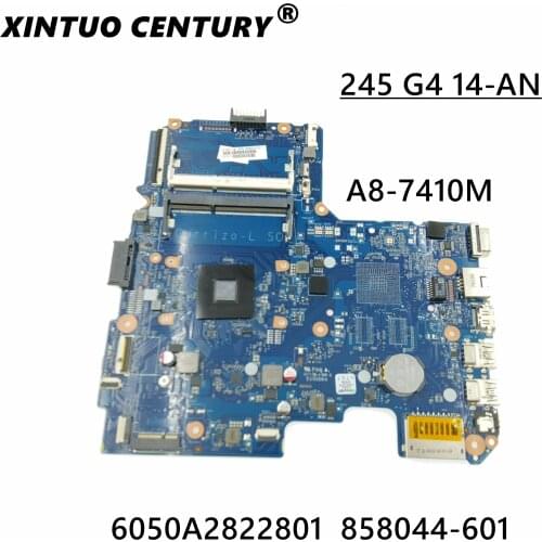 For HP 14-AN 14-AN004AU Laptop Motherboard DINERAMD- 858044-601 858044-001 6050A2822801-MB-A01 A8-7410M CPU DDR3