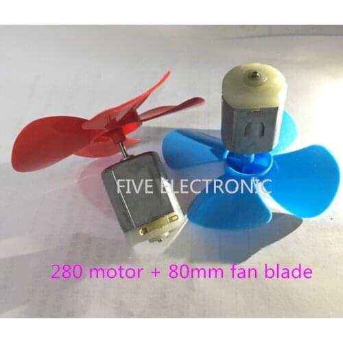 280 6V micro DC motor, Strong magnetic, High torque Technology production+fan four leaves For DIY production