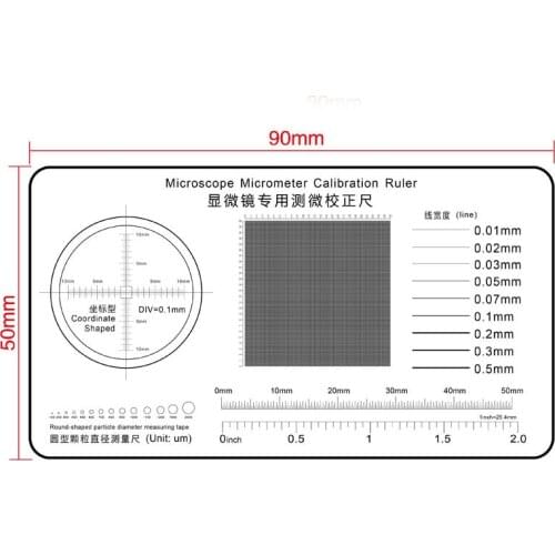 0.1mm Microscope Professional Micrometer Calibration Film Line Width Particle Diameter Measurement Soft Ruler