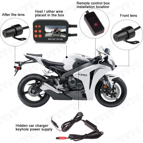 Motorcycle Locomotive Recorder Driving the Dual-Lens before and after HD Night Vision 1080P Black Box GPS waterproof navigator