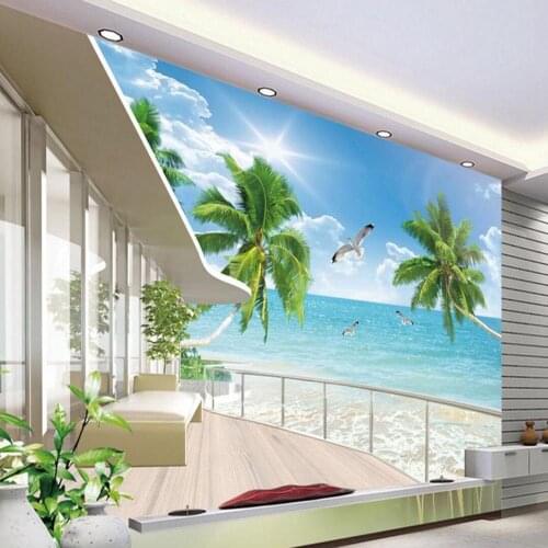 Aegean Sea Custom Mural 3d Photo Wallpaper Wall Murals for Living Room Restaurant Home Wall Decor Painting Printing Wall Papers