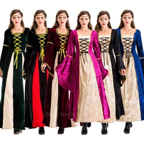 New Medieval Cosplay Costumes for Women Court Victorian Renaissance Dress Middle Ages Carnival Party Drama Performance Clothing