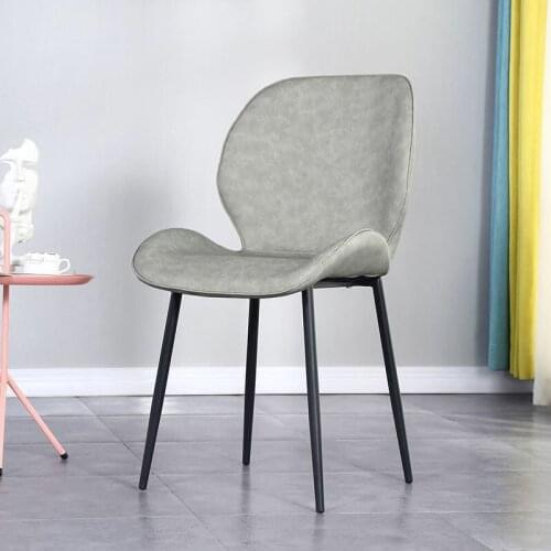 Dining chair metal with leather Dining chair