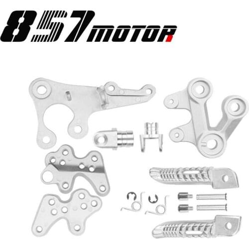 Front Foot Rests Pedal Bracket Assembly Kit For Suzuki GSXR1000 K5 2005 2006 2007 2008 2009 2010 2011 05-11 Motorcycle Parts