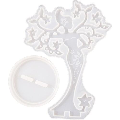 DIY Jewelry Display Shelf Silicone Mold Pendant Earring Necklace Show Stand Rack Craft Mold For Epoxy Resin