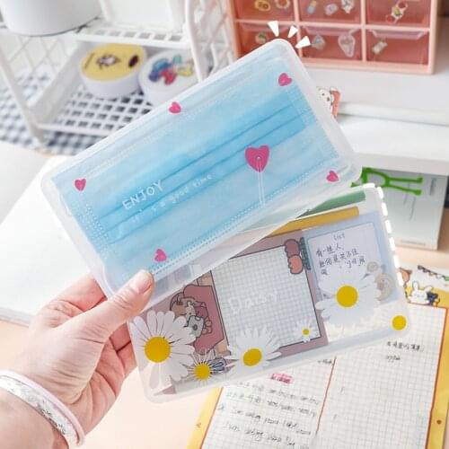 New Transparent Mask Storage Box Disposable Mask Case Mask Storage Case Storage Box Organizer Container Surgical Face Mask Case