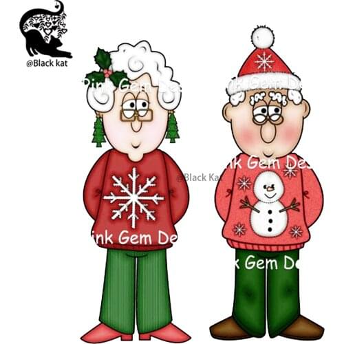 Christmas Snowflakes Snowmen Parents Metal Cutting Dies Mens Womens Birthday Stencil For DIY Scrapbooking Card Craft