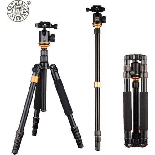 QZSD Q999S Tripod SLR Micro Single Camera Portable Outdoor Travel Professional Panoramic Photography Camera Camera PTZ Tripod