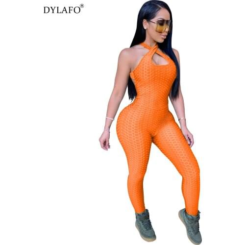 Cross Bandage Sporting Jumpsuit Sweatsuit Sexy Sleeveless Solid Bodysuit Backless Casual Fitness Women Long Jumpsuit Tracksuit