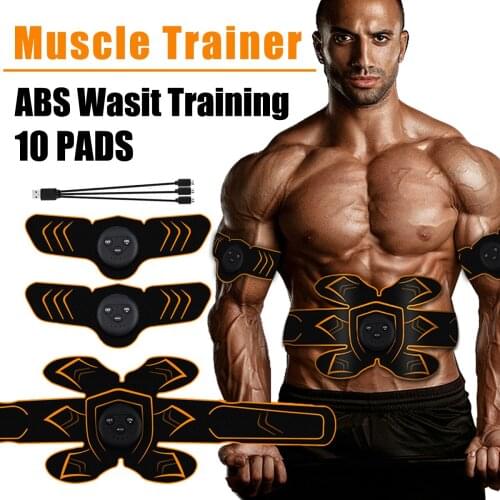 Abdominal Muscle Stimulator EMS Abs Fitness Equipment Training Gear Muscles Trainer Home Gym Exercise Fitness Weight Loss