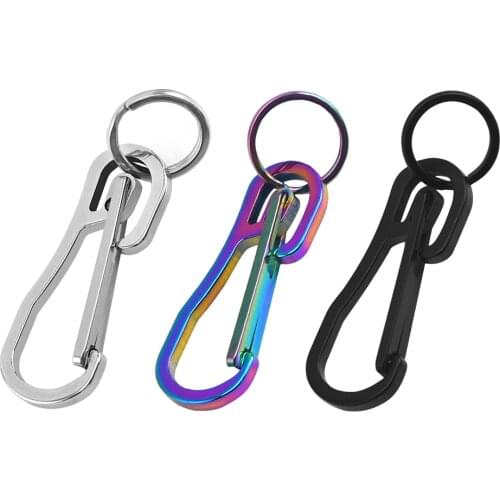 2021 High Quality Key Ring Metal Keyring Mens Stainless Steel Keychain Key Holder Belt Buckles Chaveiro Car Key Chain