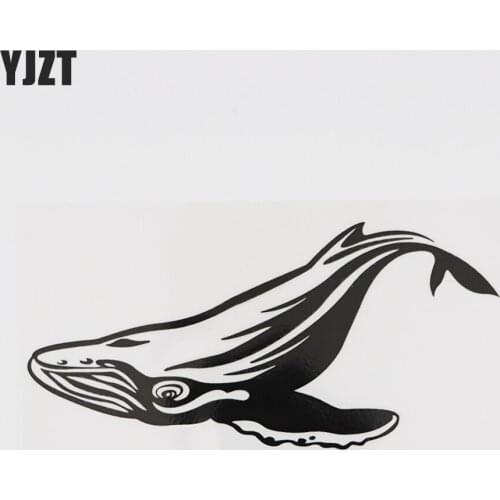 YJZT 15.6CM×7.5CM Dangerous Marine Animal Whale Vinyl Car Stickers Beautiful Decal 13D-1166