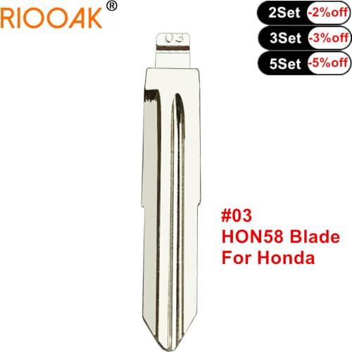 10pcs Replacement Flip KD Remote Blank Key Blade #03 HON58 For Honda Accord Mileage Haval Old Civic Buick Triumph Chevrolet Aveo