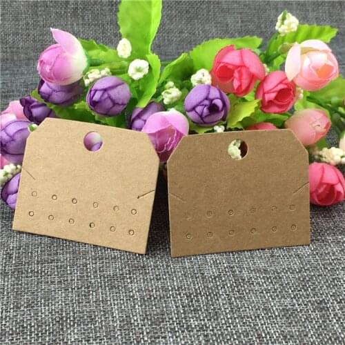 100Pcs/Lot 5x6cm Creative Design Earrings Card Necklace Bracelet Display Packaging Card With Earrings Hole Necklace Card Slot