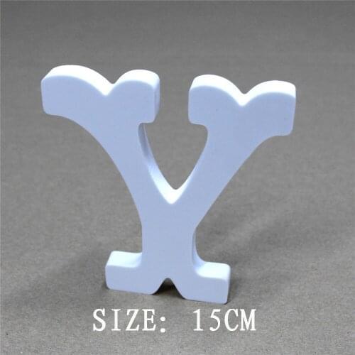 15cm free Standing Artificial Wooden White Letters Love / Home / family for Wood carving Wedding Birthday decoration Party gift