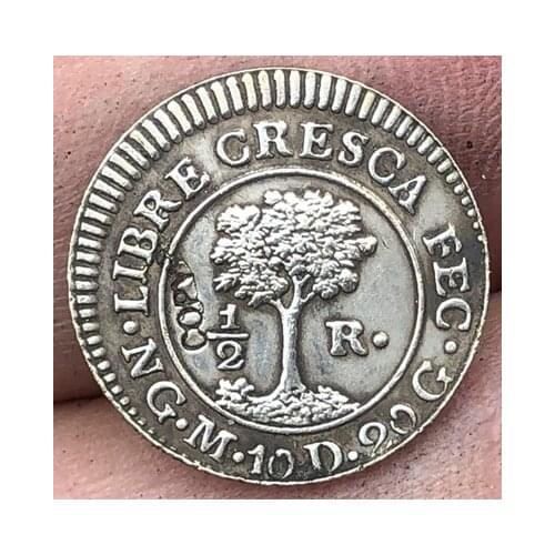 1824 Central American Republic 1/2 Real coins copy 16mm