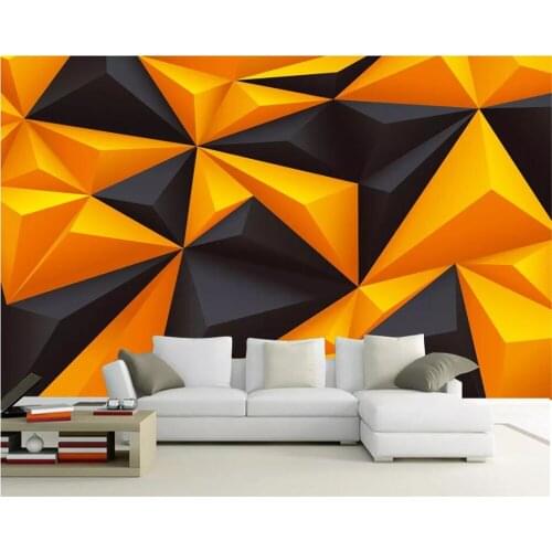 Beibehang 3D solid geometry abstract mural background wall custom living room bedroom decoration painting fashion wallpaper