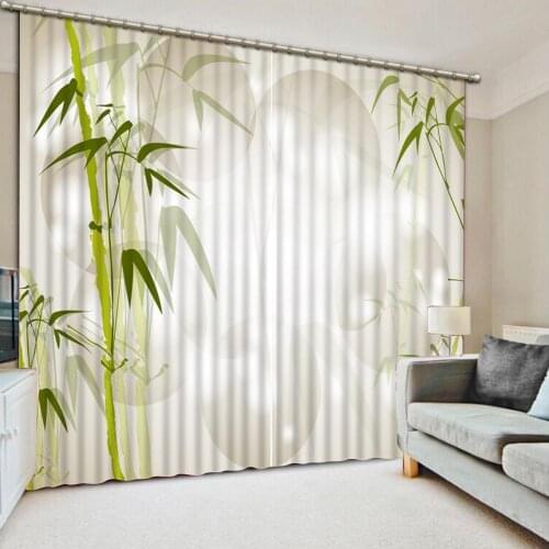 3D Curtain Luxury Blackout Window Curtain Living Room bamboo curtains for bedroom