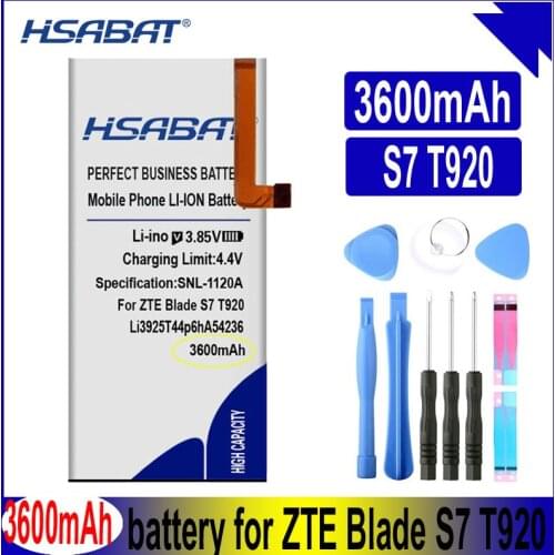 HSABAT Li3925T44p6hA54236 3600mAh Battery for ZTE Blade S7 T920 Batteries