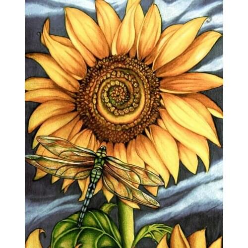 Full 5d diy diamond painting flowers new arrival diamond cross stitch sunflower wall sticker 3d embroidery decoration kit