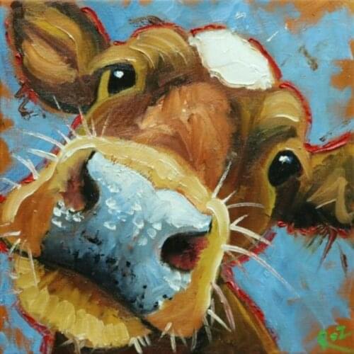 Diamond Painting Cattle Diy Diamond Embroidery Mosaic Handmade Kits Animal Pattern Home Decor