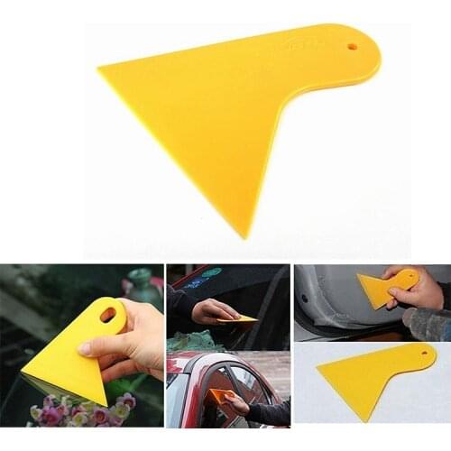 Car Stickers Scraper Plate Glass Yellow Plastic Film Tools