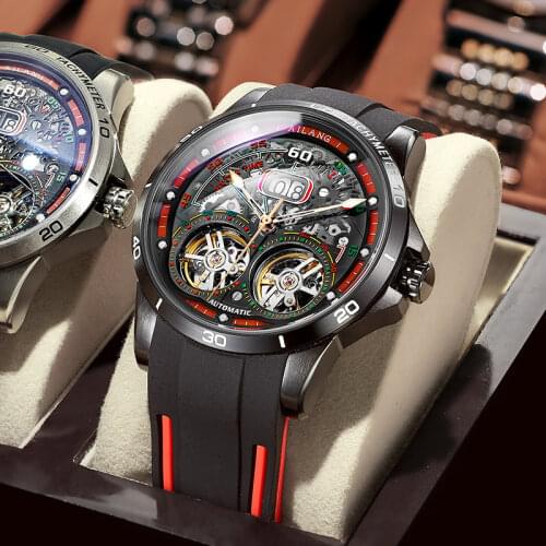 Double flywheel AILANG mens watch top luxury brand fashion automatic mechanical waterproof sports watch men 2021 new