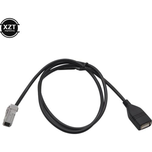 Black New Car Aux Audio Media Wire To USB Adapter Conector 80cm For Toyota RAV4 EZ Verso Camry Car Accessories