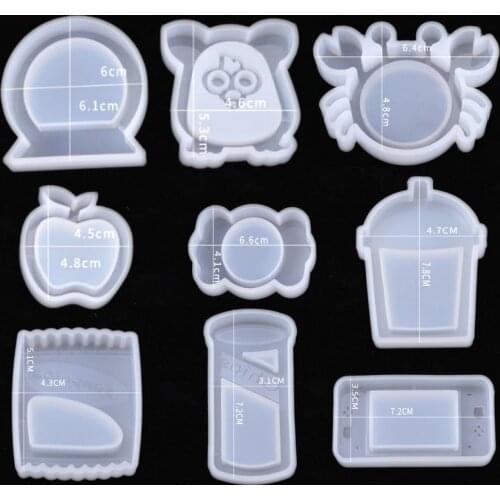 DIY UV Resin Shaker Silicone Molds Drink Game Owl Jewelry Fillings Pendant Accessory Charms Handmade Epoxy Resin Candy Machine