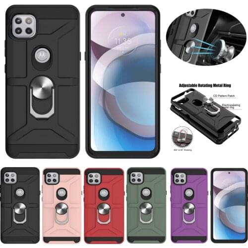 For Motorola Moto One 5G Ace G30 G10 G9 G Play Power Stylus 2021 Armor Case Car Magnet Shockproof Phone Cases for E7 Plus