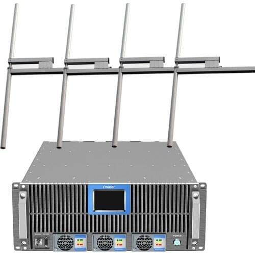 FMUSER FSN-3500T 3500W 3000W Long Range FM Transmitter + FU-DV2 FM Antenna 87-108mhz for Professional Radio Broadcast Station