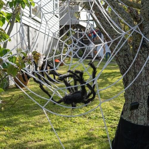 Halloween Scary Party Scene Props White Balck Cobweb Spider Web for Halloween Party Haunted House Bar Home SpidersWeb Decoration