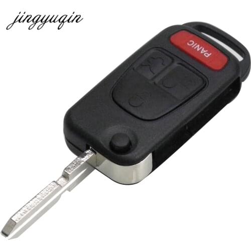 Jingyuqin 3 +Panic 4 Button HU39 Car Key Shell for Mercedes for Benz MB ML350 ML500 ML320 ML55 AMG ML430 Folding Remote Key Case