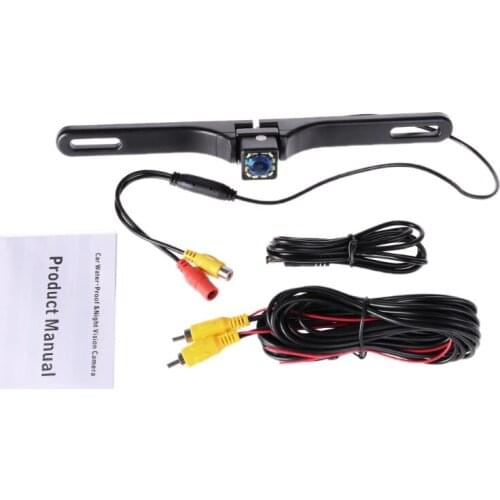 Night Vision 12 IR LED Car Rear View camera License Plate Frame Back Up Camera